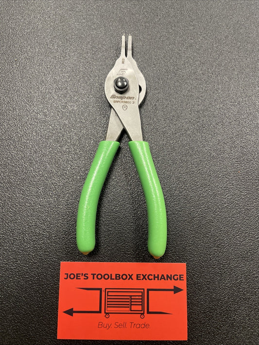 Snap-on Tools USA NEW Style GREEN .038 Straight Tip Snap Ring Pliers SRPCR3800G