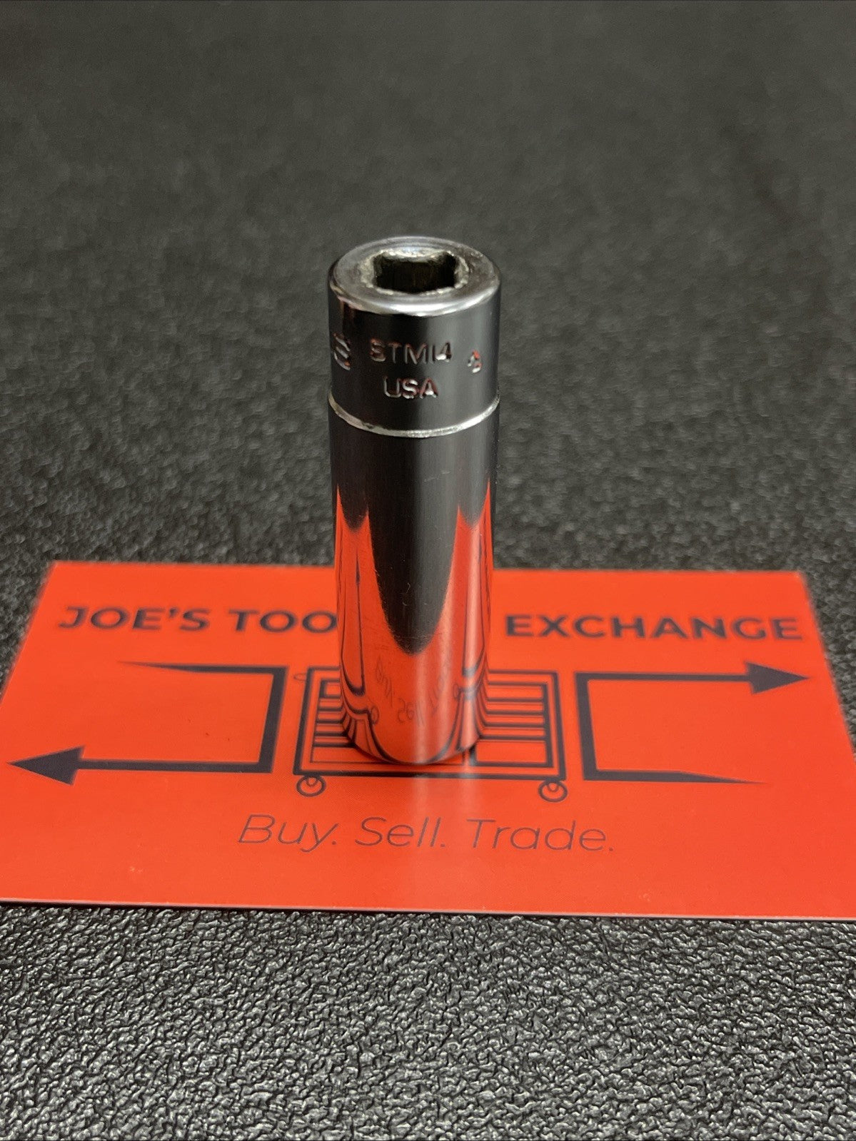 SNAP ON STM14 7/16 FLANK DEEP SOCKET 6 POINT 1/4" DRIVE USA MADE