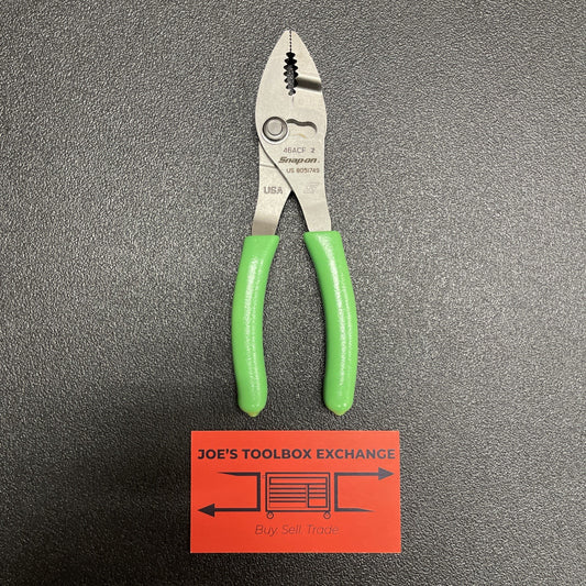 Snap-on Tools USA NEW GREEN 6" Talon Soft Grip Combo Slip-Joint Pliers 46ACFG