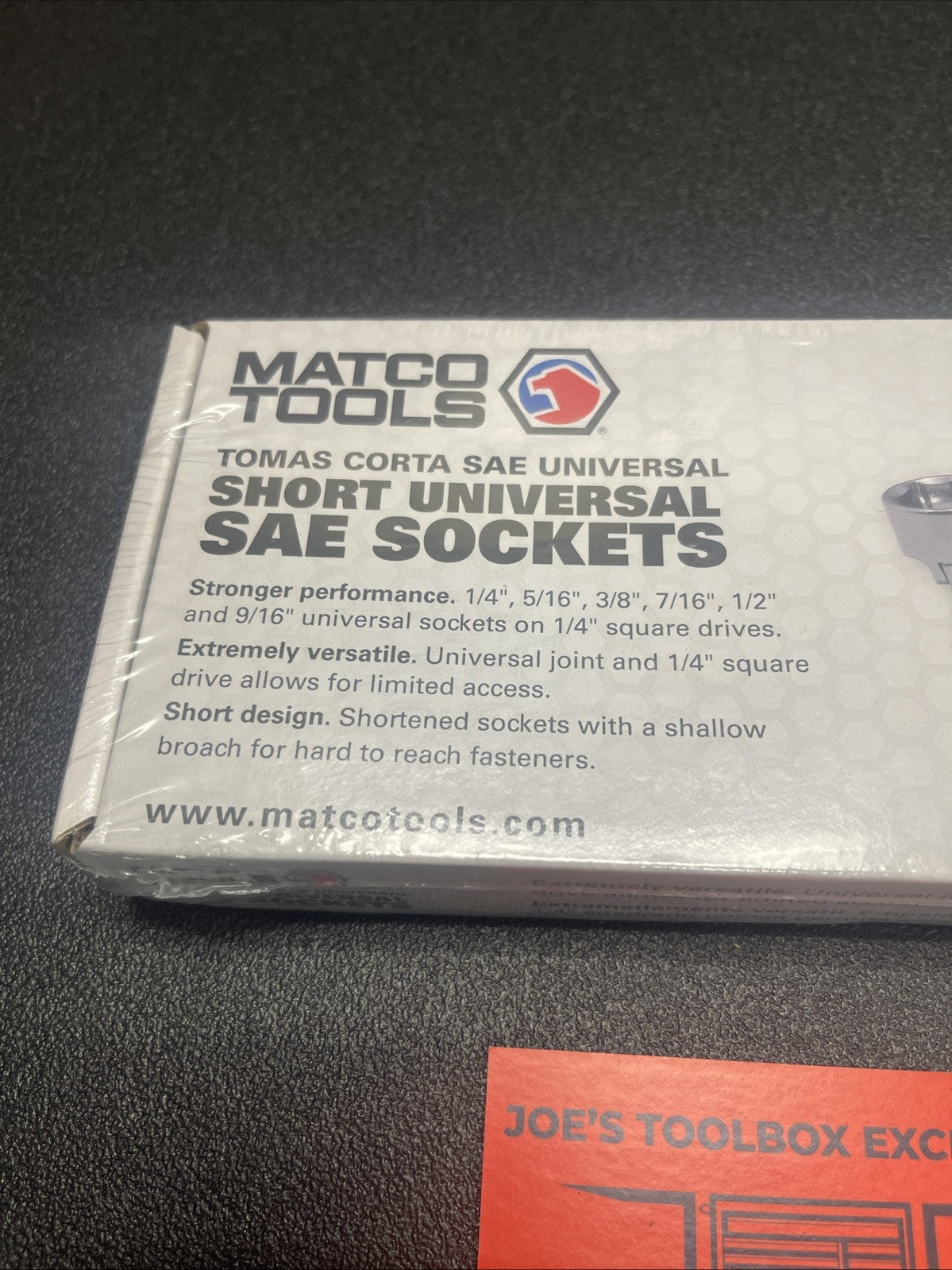 MATCO NEW 1/4" Drive Short Universal SAE Socket Set SAUS66 1/4” - 1/2”