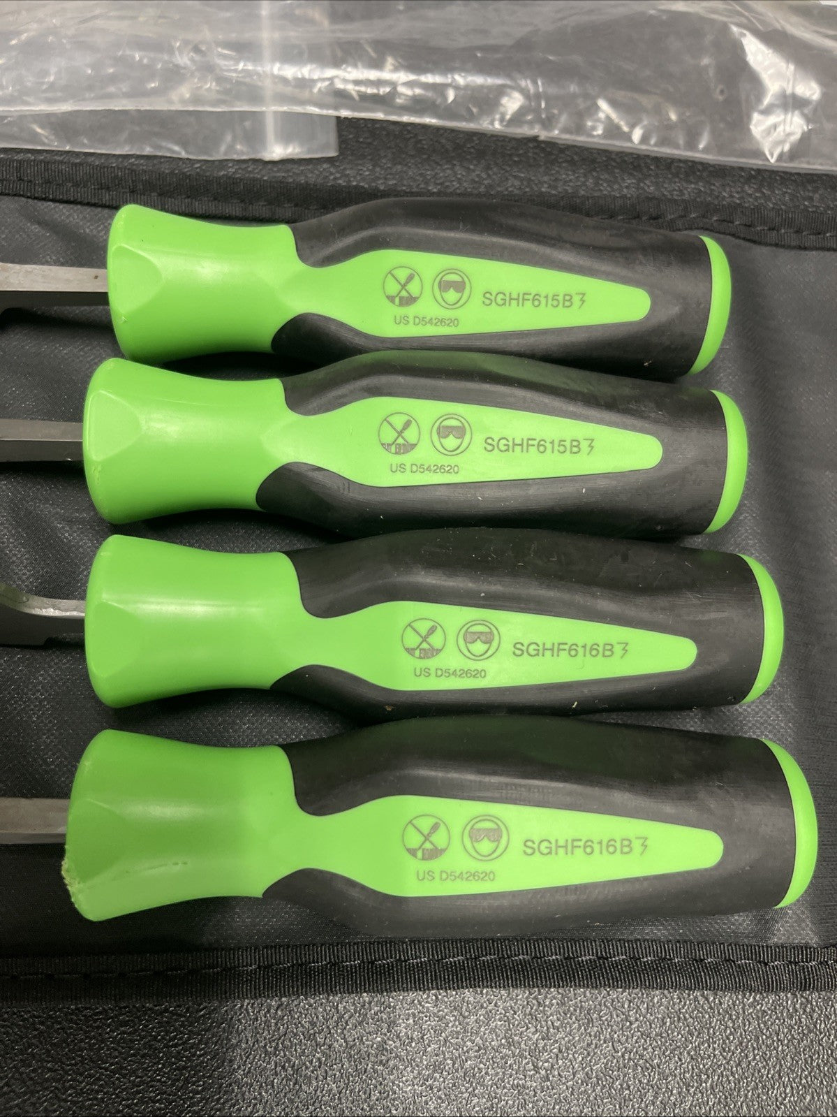 Snap-on Tools PORTUGAL NEW 4-Piece Green Mixed File Set SGHBF600AG