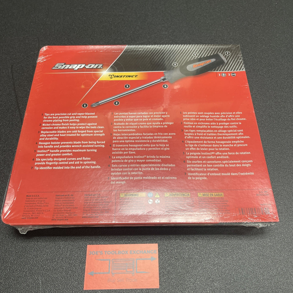 Snap-on Tools NEW DARK TITANIUM 6pc Soft Grip Mixed Screwdriver Set SGDX60BDT