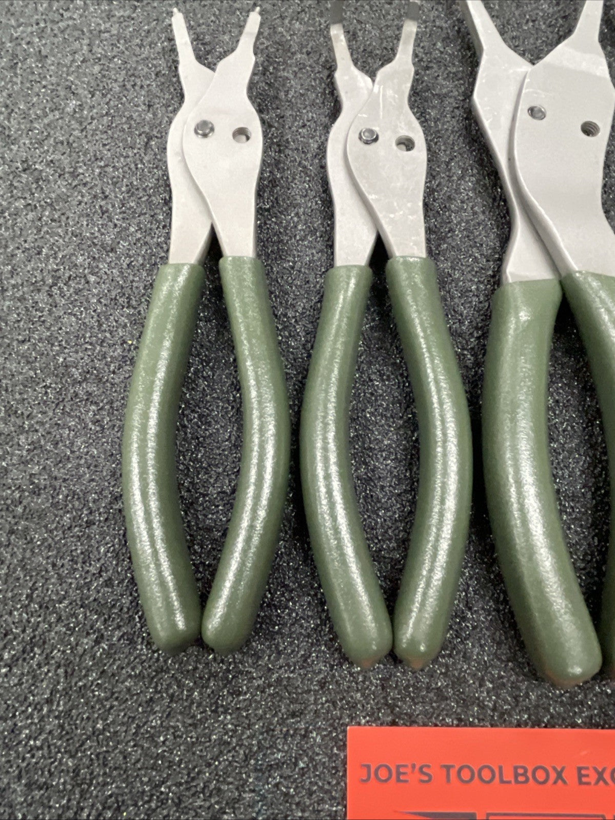 Snap-on Tools USA NEW 4-Piece COMBAT GREEN Soft Grip Snap Ring Pliers Lot Set