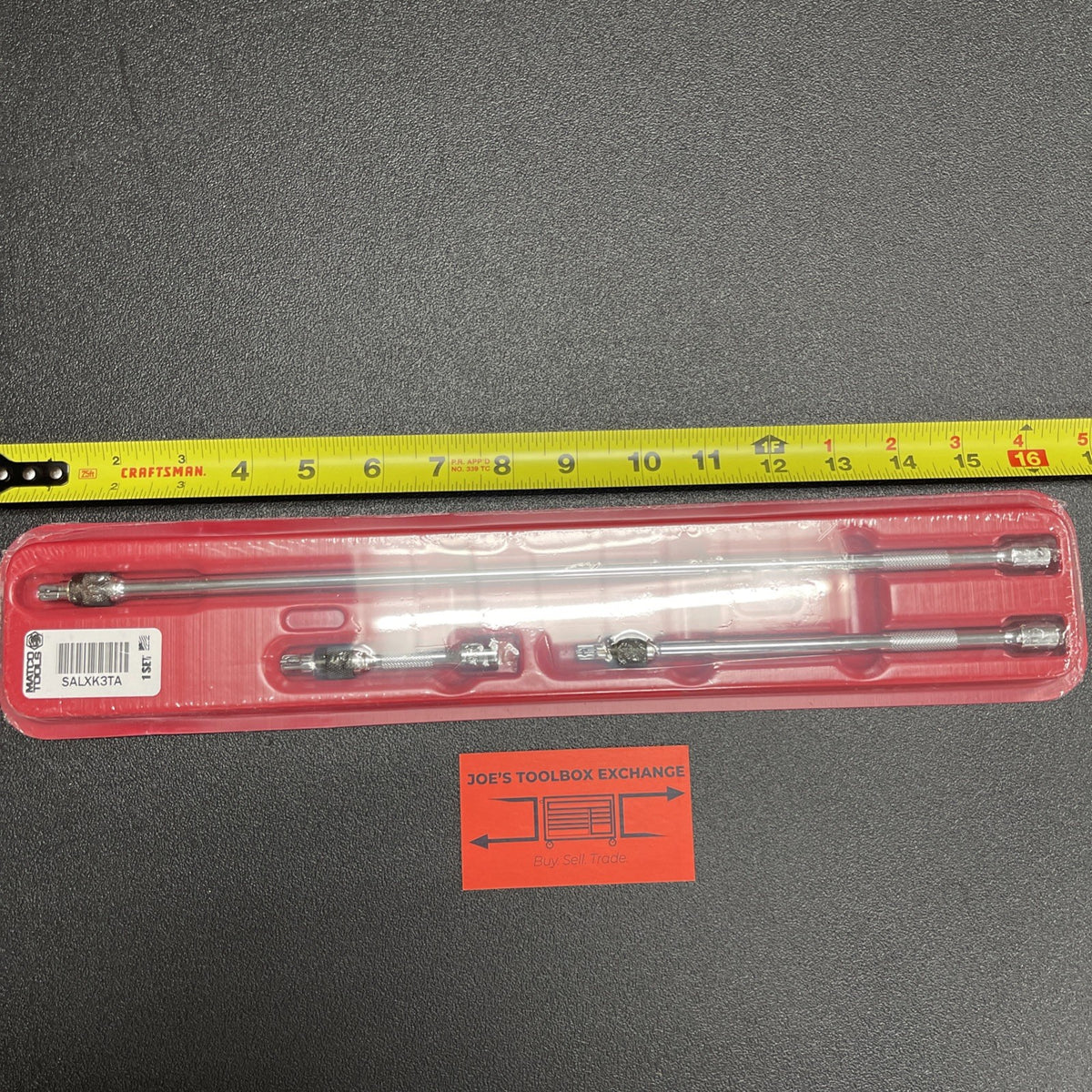 Matco 1/4" Drive 3-Pc Locking Chrome Extension Set SALXK3TA