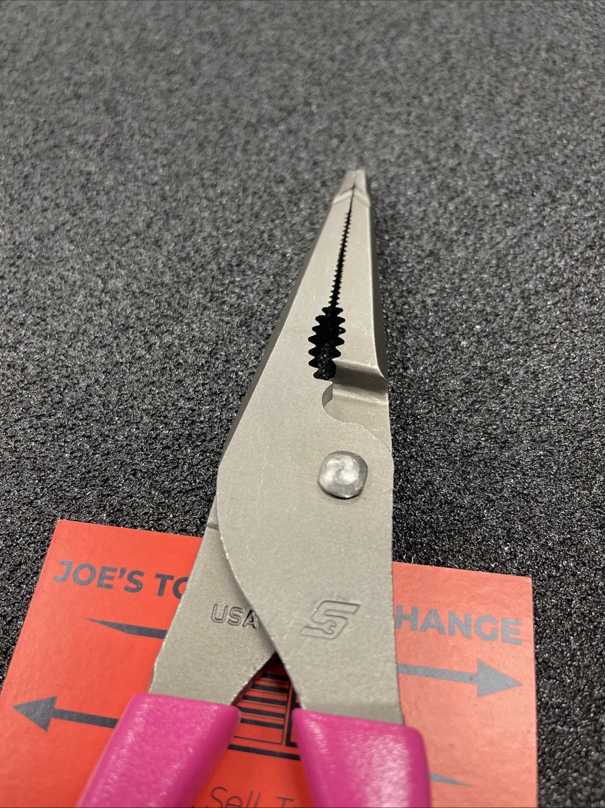 Snap-on Tools ELECTRIC PINK 9" Talon Grip Long Nose Slip Joint Pliers LN47ACFEP