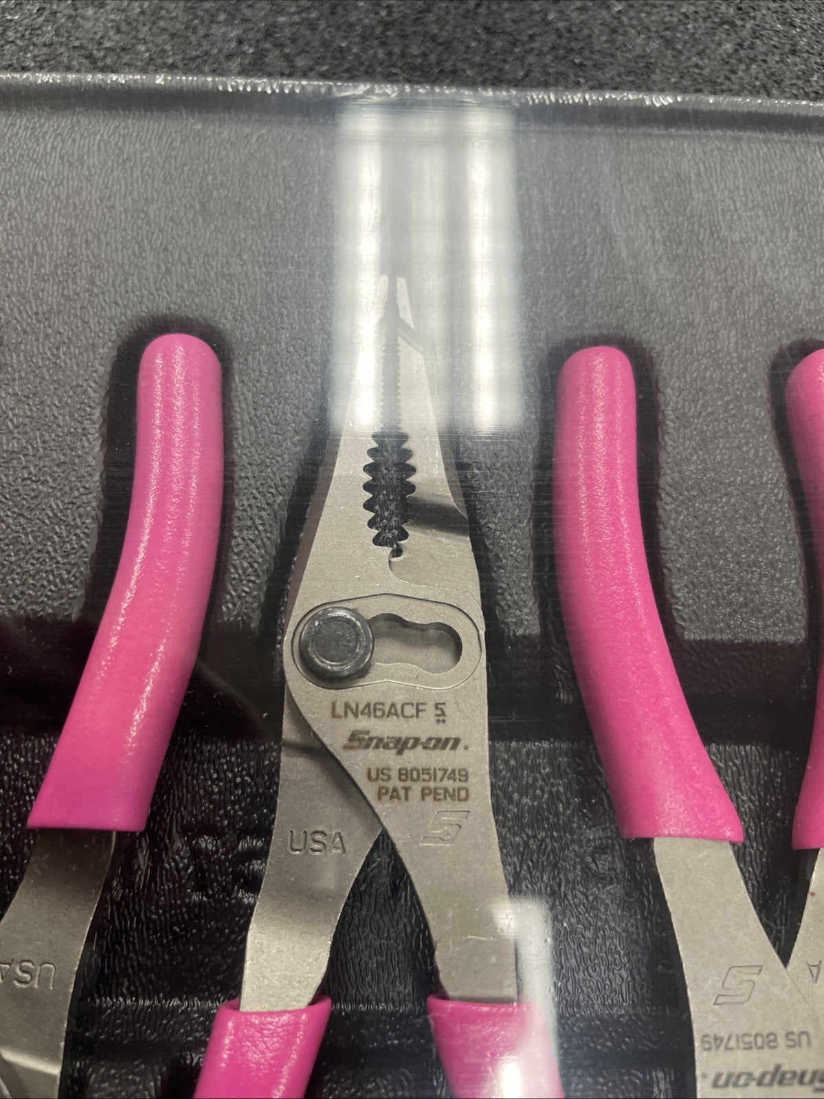 Snap-on Tools USA NEW PINK 3pc Talon Grip Slip Joint Pliers Set PL346ACFEP