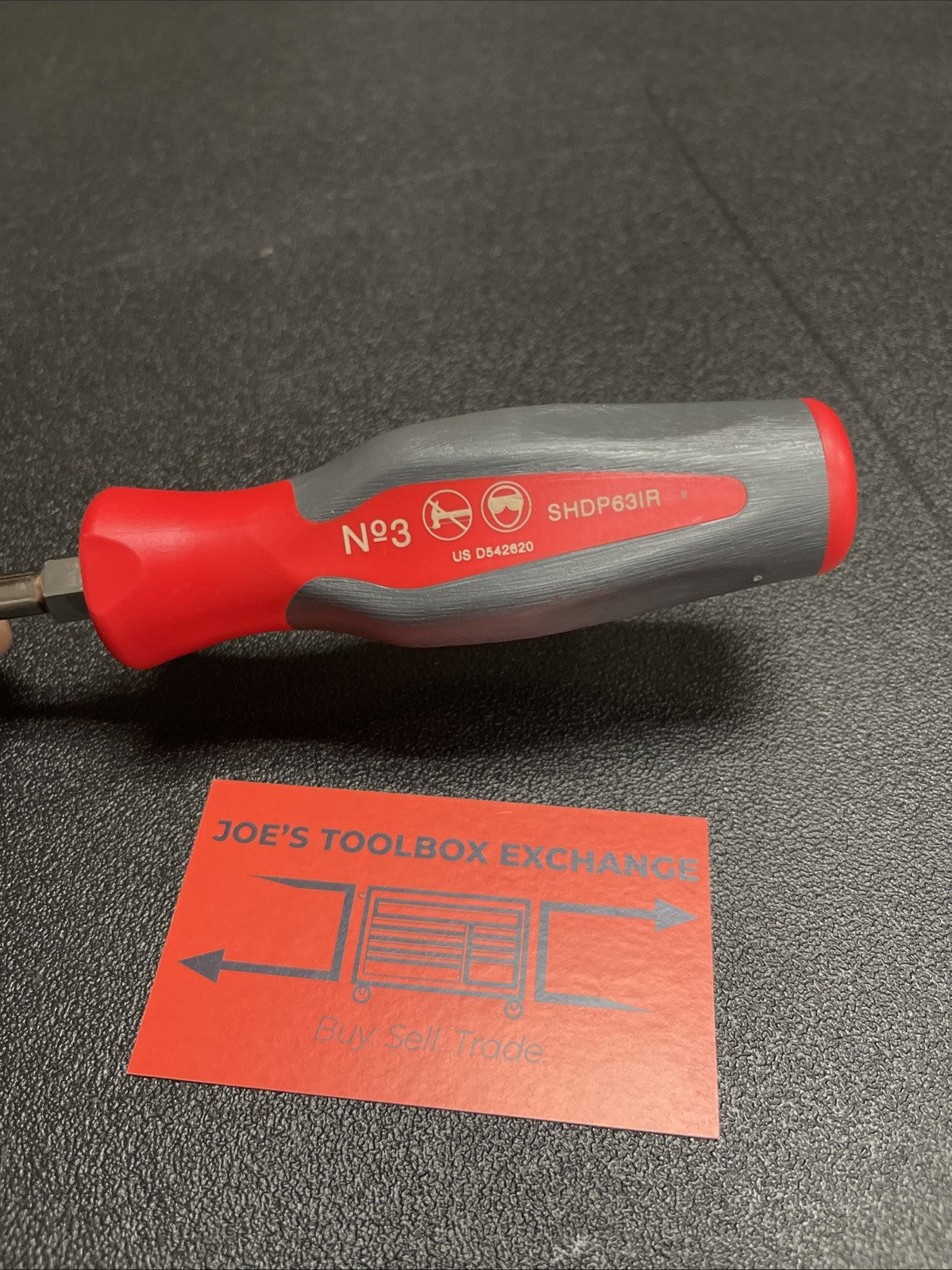 Snap-on Tools USA NEW RED Hard Handle #3 Phillips Head Screwdriver SHDP63IRR