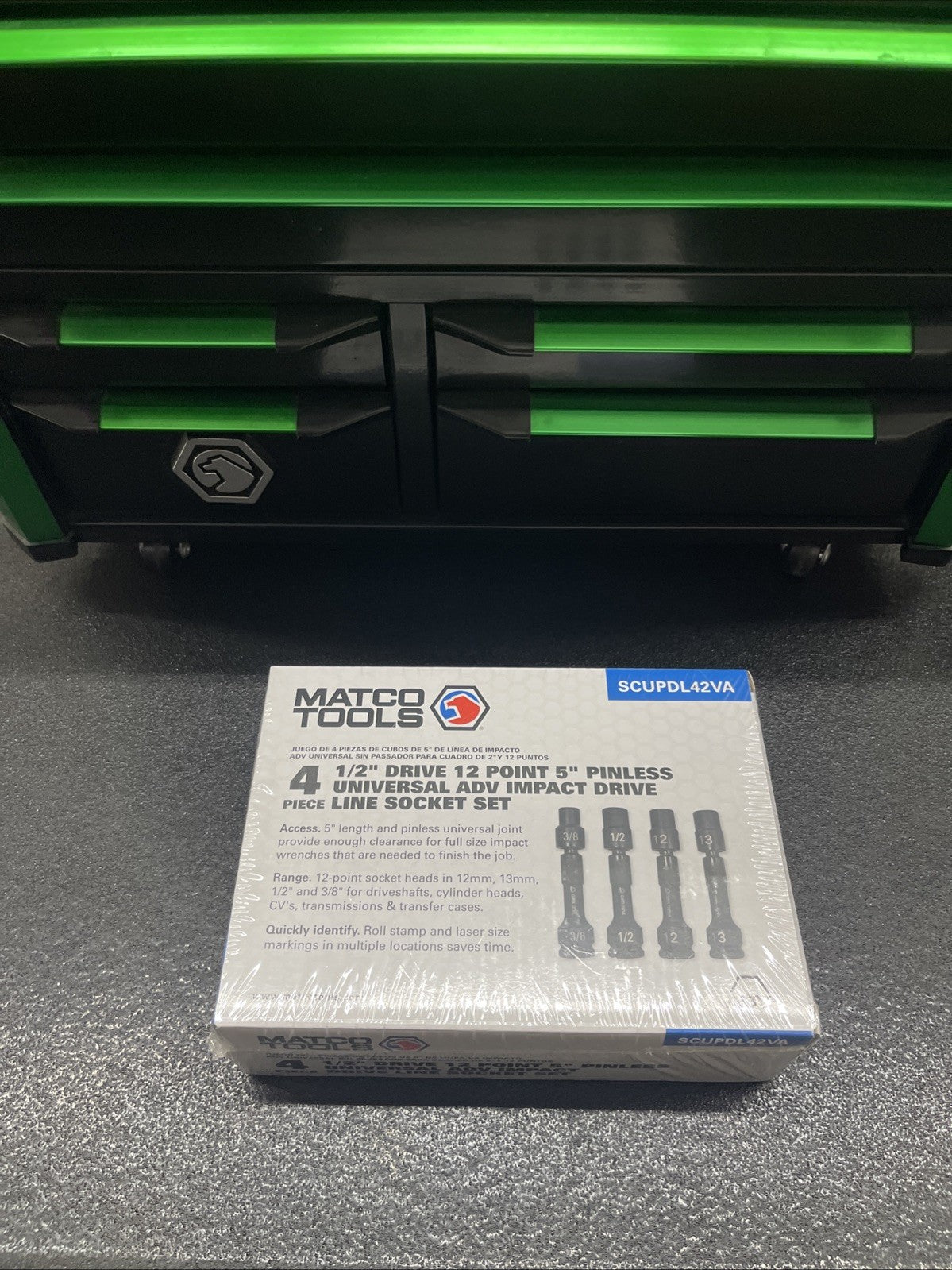 NEW! Matco Swivel Driveline Socket Set 1/2” Drive 12mm 13mm 3/8, 1/2  SCUPDL42VA