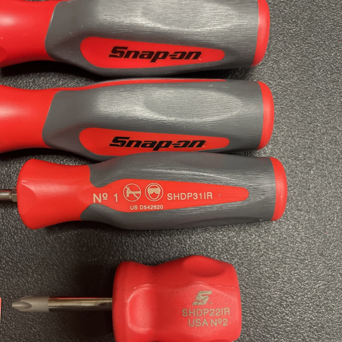 Snap-on Tools USA NEW 7pc RED HARD Handle Combination Screwdriver