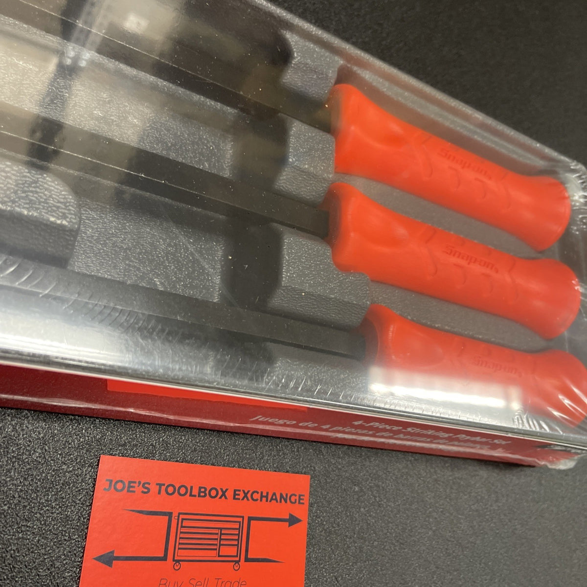 Snap-on Tools USA NEW 4pc ORANGE Hard Grip Striking Prybar Set SPBS704AO
