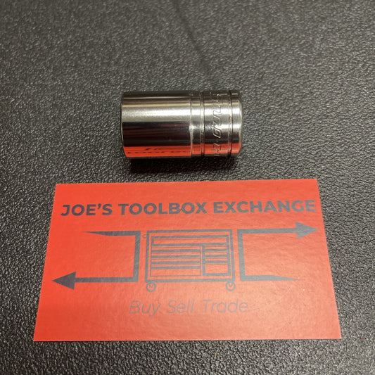 Snap-on Tools USA NEW 1/2" Drive 5/8" SAE 6 Point Shallow Chrome Socket TW201