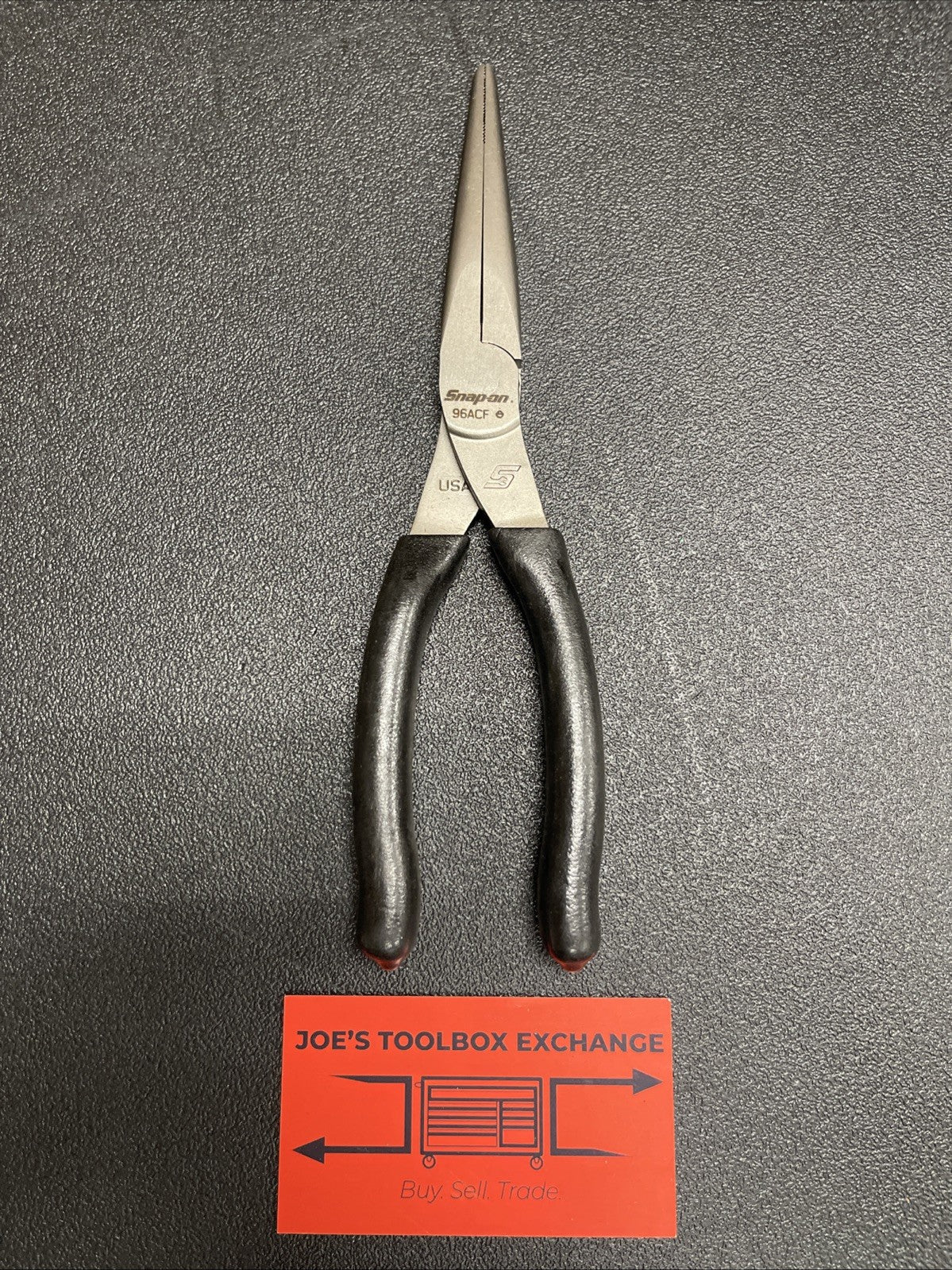 Snap-On Tools USA NEW BLACK Soft Grip 8" Talon Grip Needle Nose Pliers 96ACFBK
