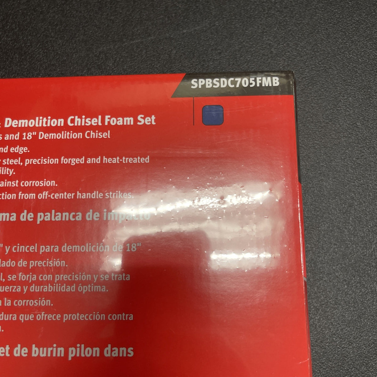 Snap-on NEW 5-Piece Power Blue Striking Prybar & Chisel Foam Set SPBSDC705DTFMB