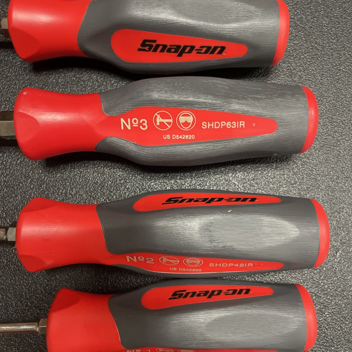 Snap-on Tools USA NEW 7pc RED HARD Handle Combination Screwdriver