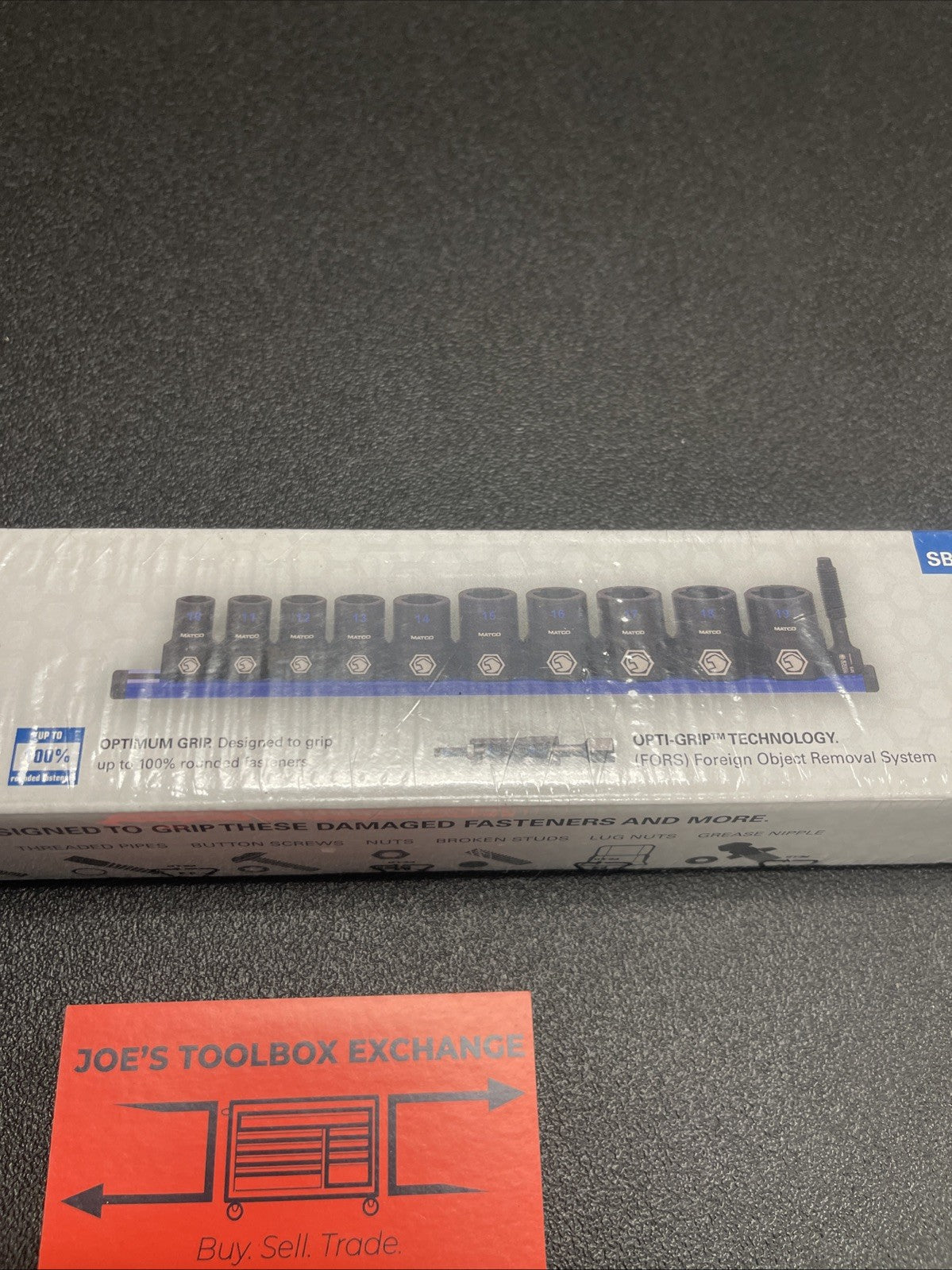 Matco Tools 11 Piece 3/8" Drive Metric Opti-Grip Socket Extractor Set SBP11MOGX