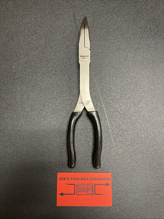 Snap-On Tools NEW BLACK Soft Grip 11" Long 35° Bent Needle Nose Pliers 411CFBK