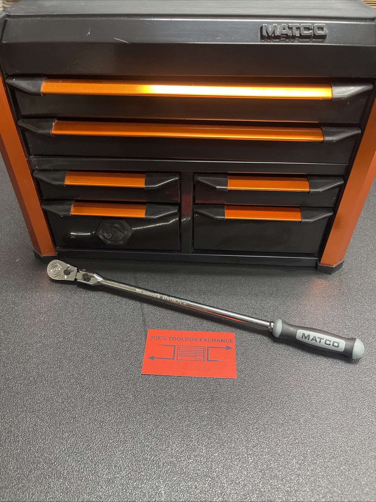 NEW! Matco 1/4" DRIVE 13-3/4" 88 TOOTH FLEX RATCHET ERGO HANDLE GRAY AFR128LFSG