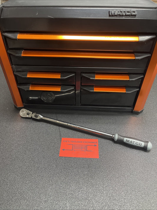 NEW! Matco 1/4" DRIVE 13-3/4" 88 TOOTH FLEX RATCHET ERGO HANDLE GRAY AFR128LFSG