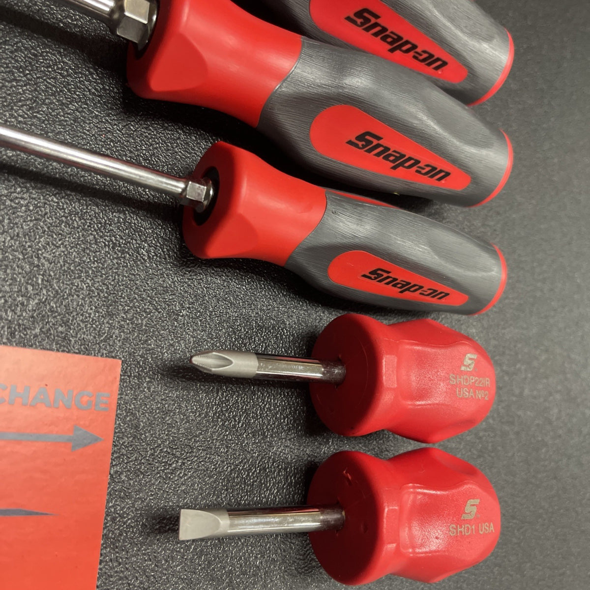 Snap-on Tools USA NEW 7pc RED HARD Handle Combination Screwdriver