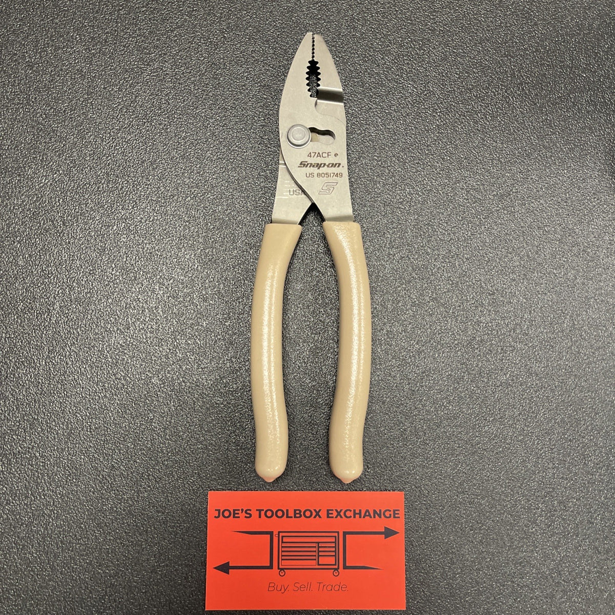 Snap-on Tools NOS COMBAT TAN 8" Talon Soft Grip Combo Slip-Joint Pliers 47ACF