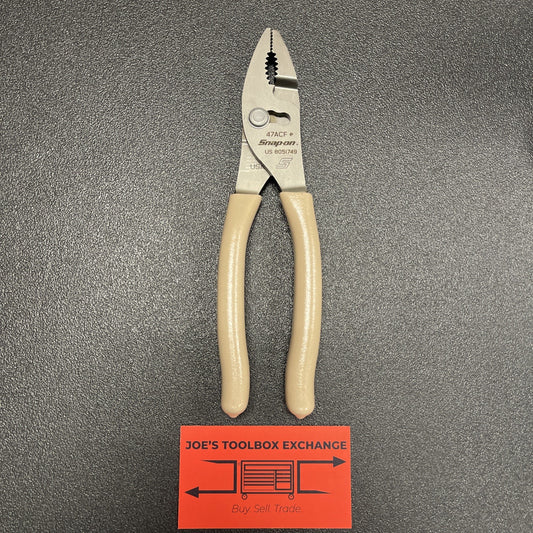 Snap-on Tools NOS COMBAT TAN 8" Talon Soft Grip Combo Slip-Joint Pliers 47ACF