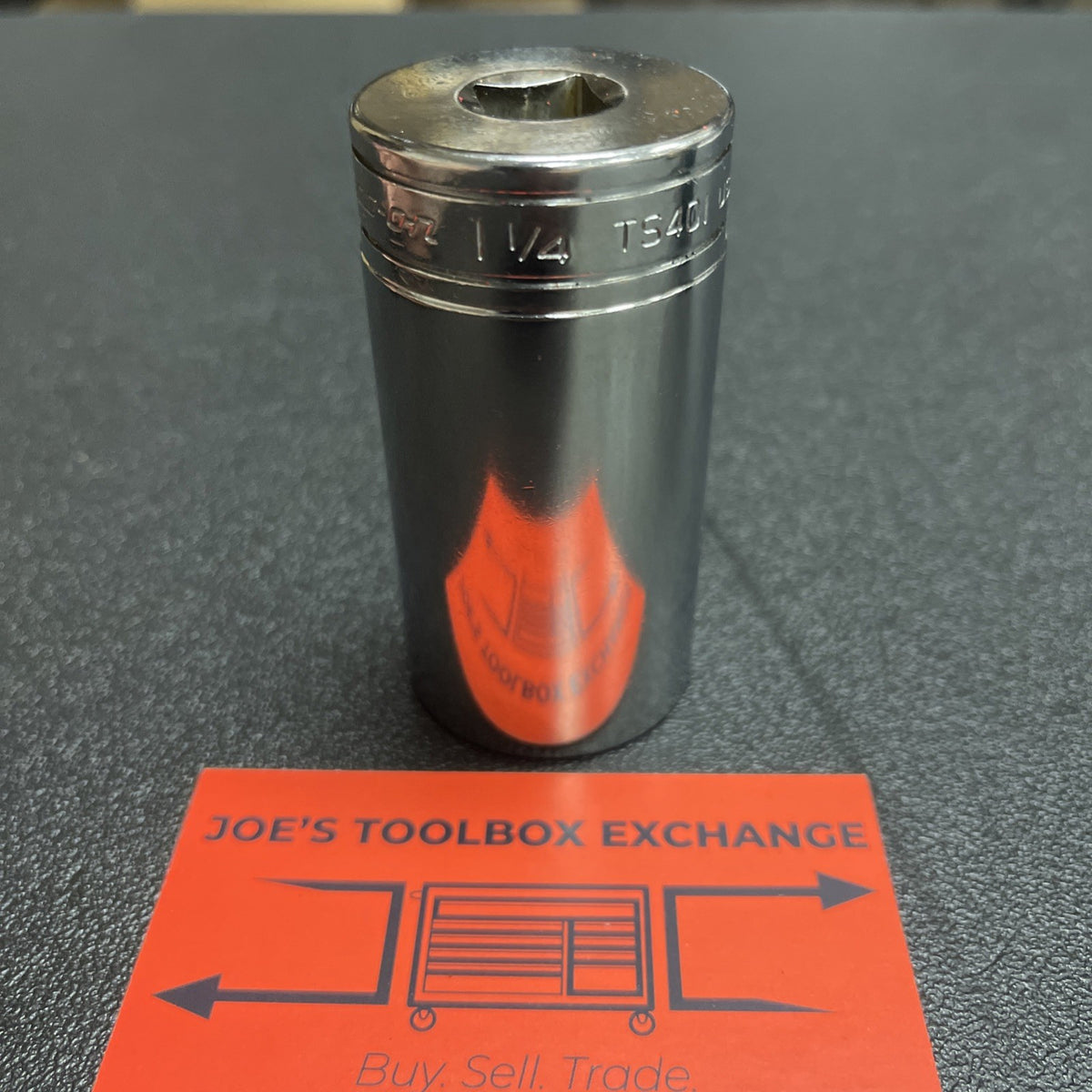 Snap-on Tools USA NEW 1/2" Drive 6-POINT SAE 1-1/4” DEEP Socket TS401