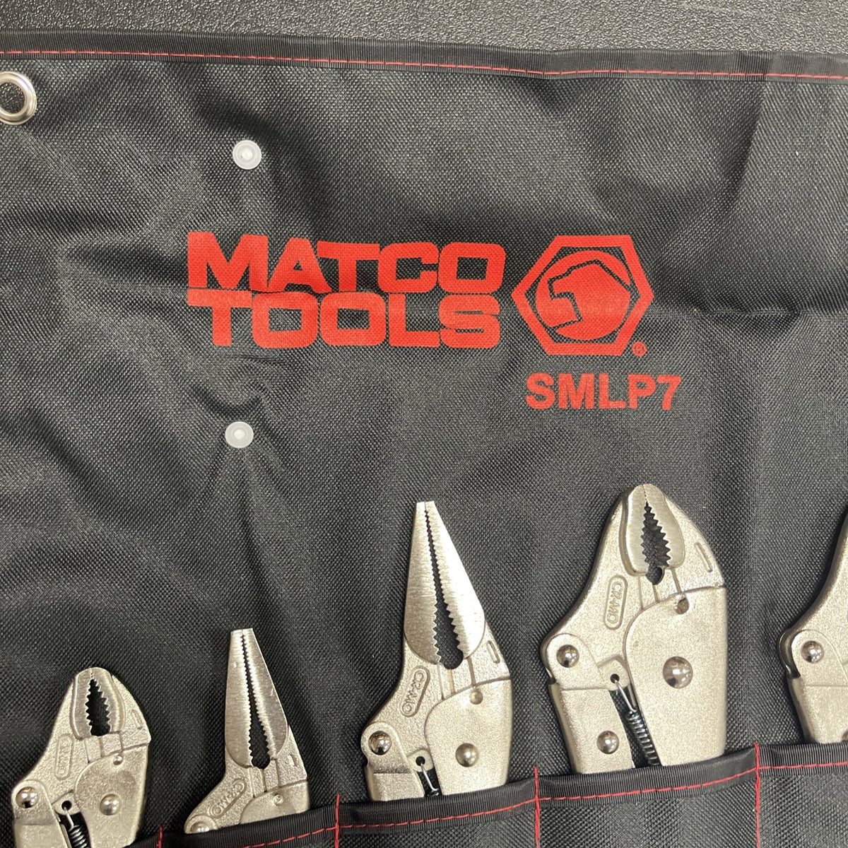 Matco Tools 7-Piece Locking Pliers Set w/ Soft Storage Wrap SMLP7
