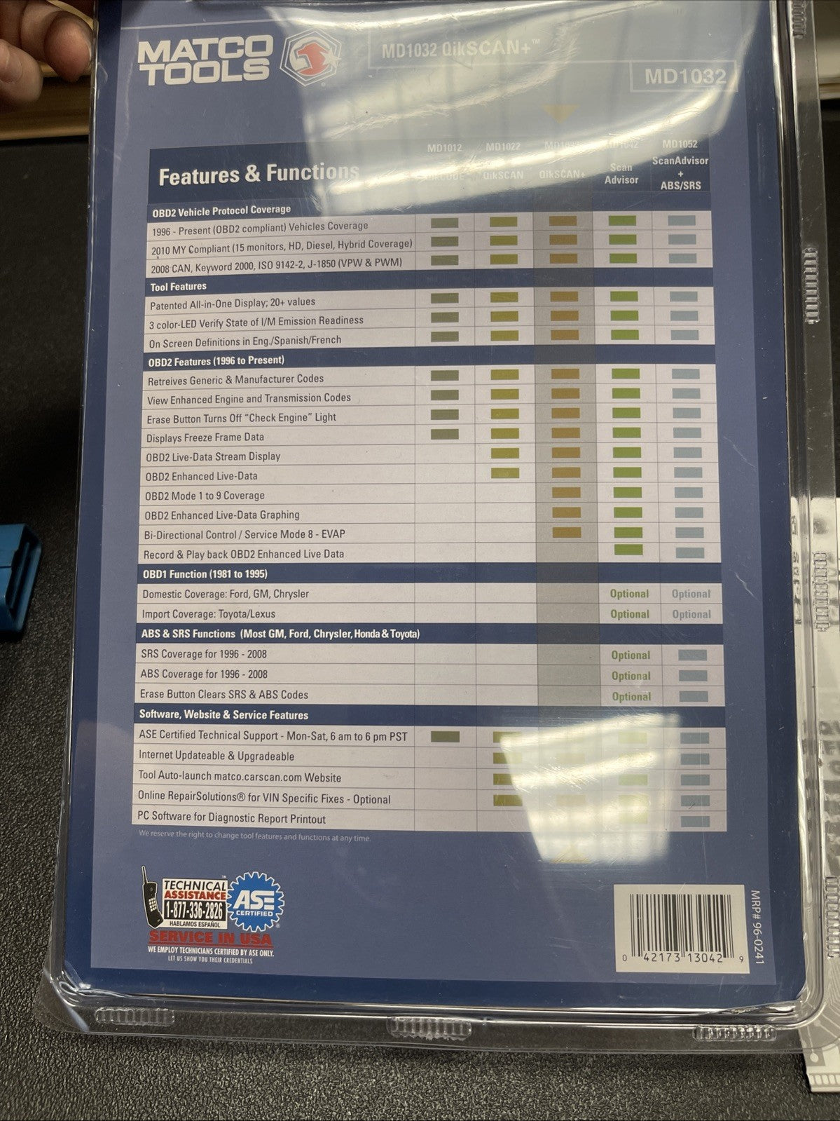 Matco Quickscan MD1032