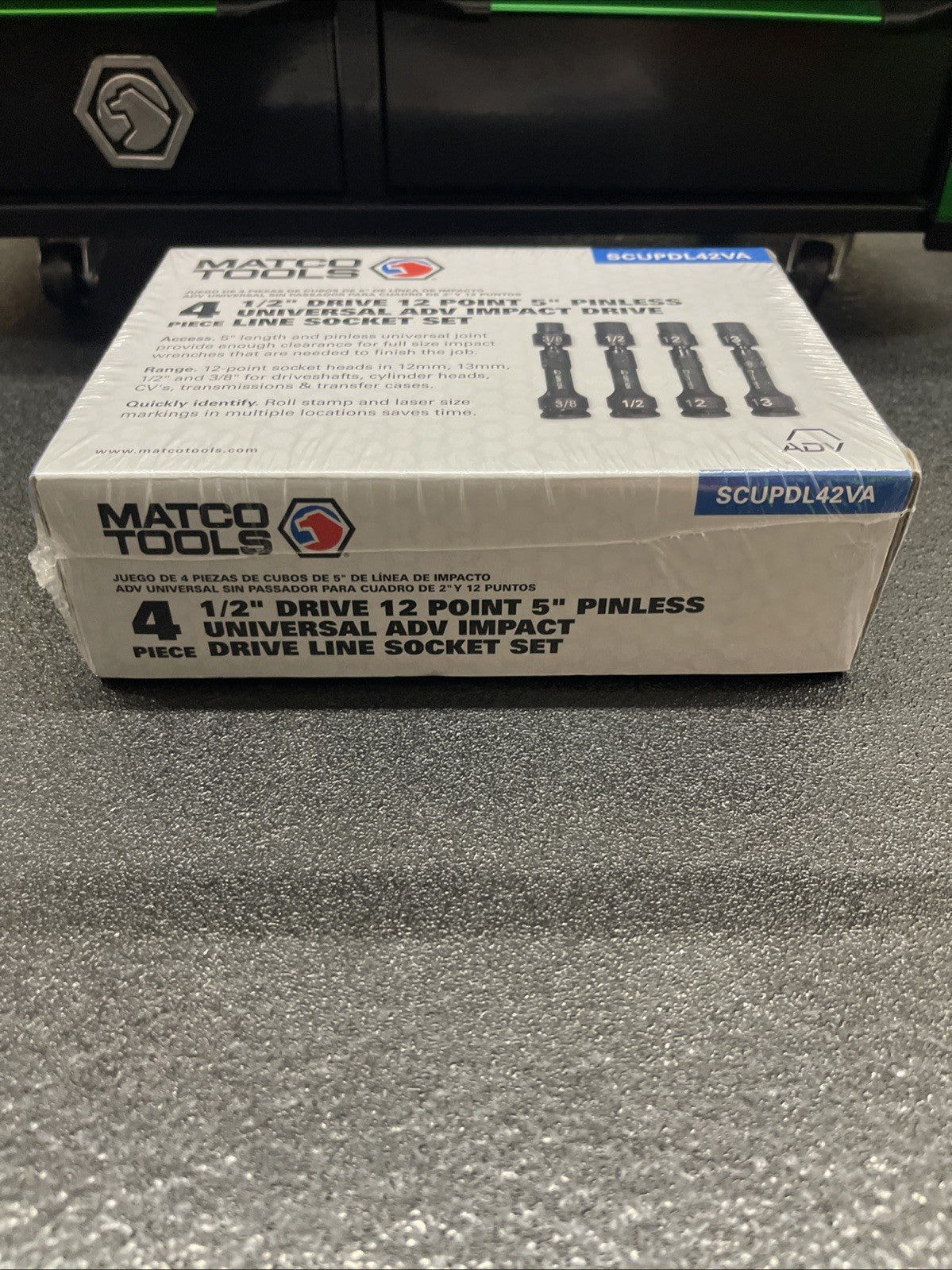 NEW! Matco Swivel Driveline Socket Set 1/2” Drive 12mm 13mm 3/8, 1/2  SCUPDL42VA