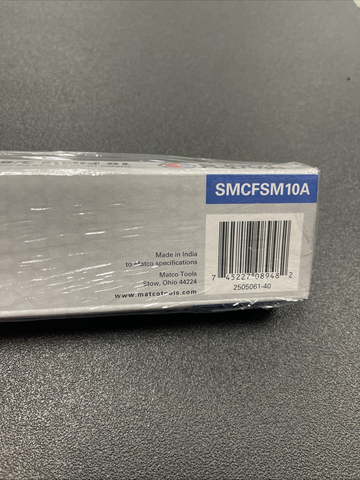 NEW! Matco SMCFSM10A 10 Piece Metric 3/8" Drive Crowfoot Set 10-19mm