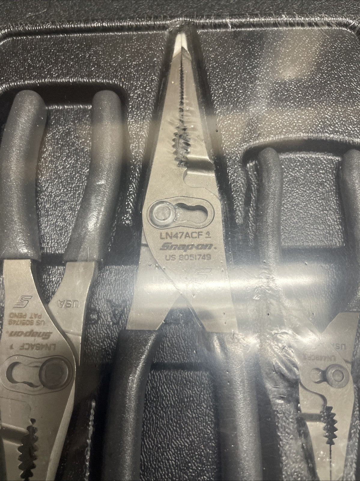 Snap-On Tools TITANIUM 3pc Soft Grip Long Nose Slip Joint Pliers Set PL3LNSJCFDT