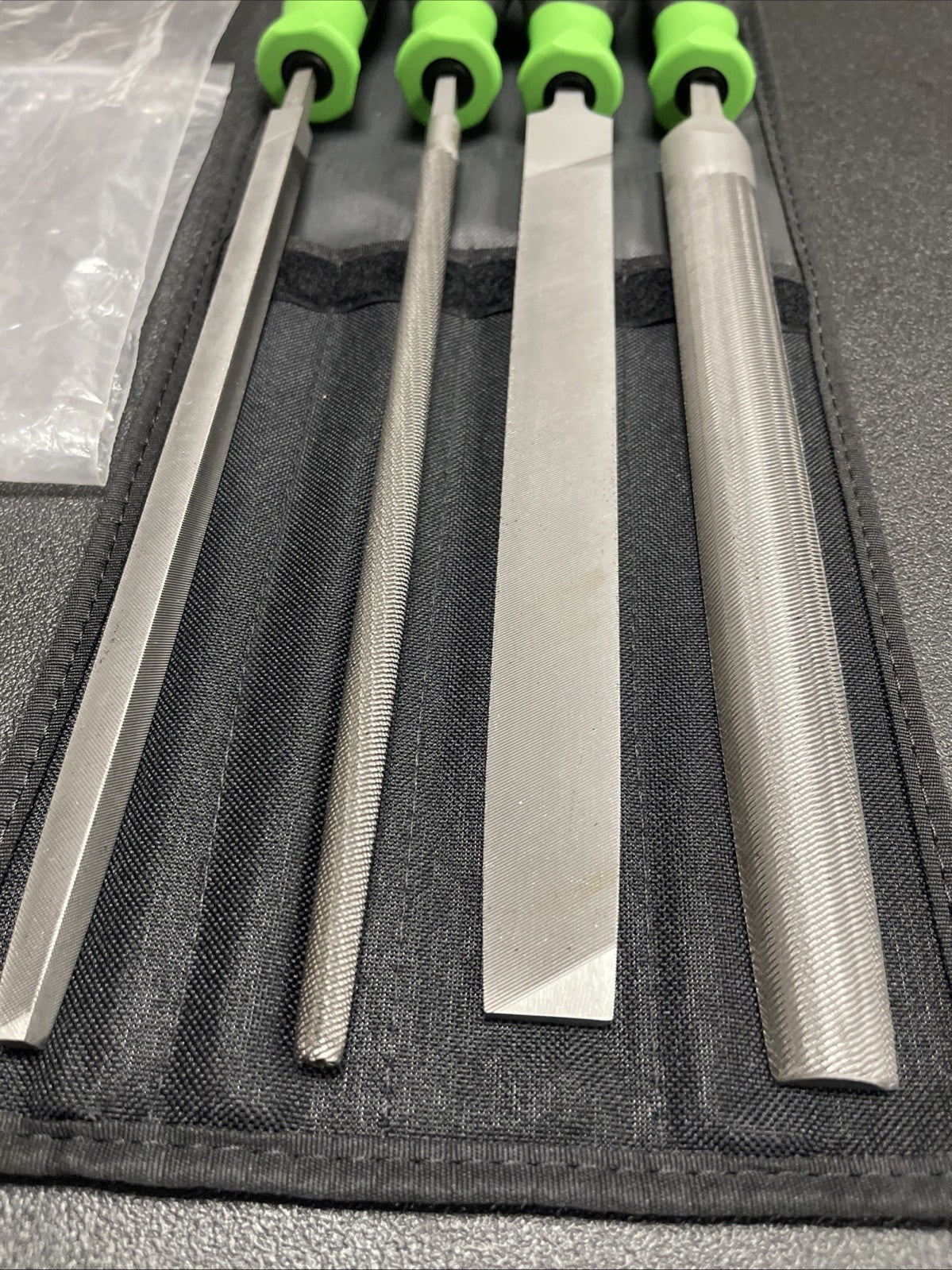 Snap-on Tools PORTUGAL NEW 4-Piece Green Mixed File Set SGHBF600AG