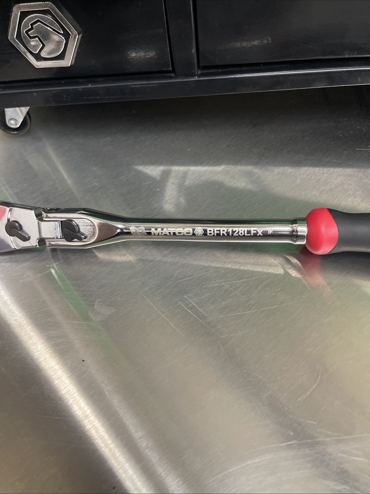 NEW! Matco Tools BFR128LFR 3/8" DRIVE 12-1/2" LOCKING FLEX HEAD RATCHET RED