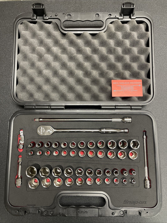 Snap On 51 pc 3/8" Drive 6 Point  Metric SAE General Service Set 251FSMBFR NEW