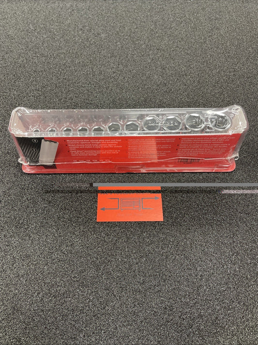 New Snap-on 3/8" Drive 1/4" thru 7/8" 6-Point Deep Socket Set 211SFSY