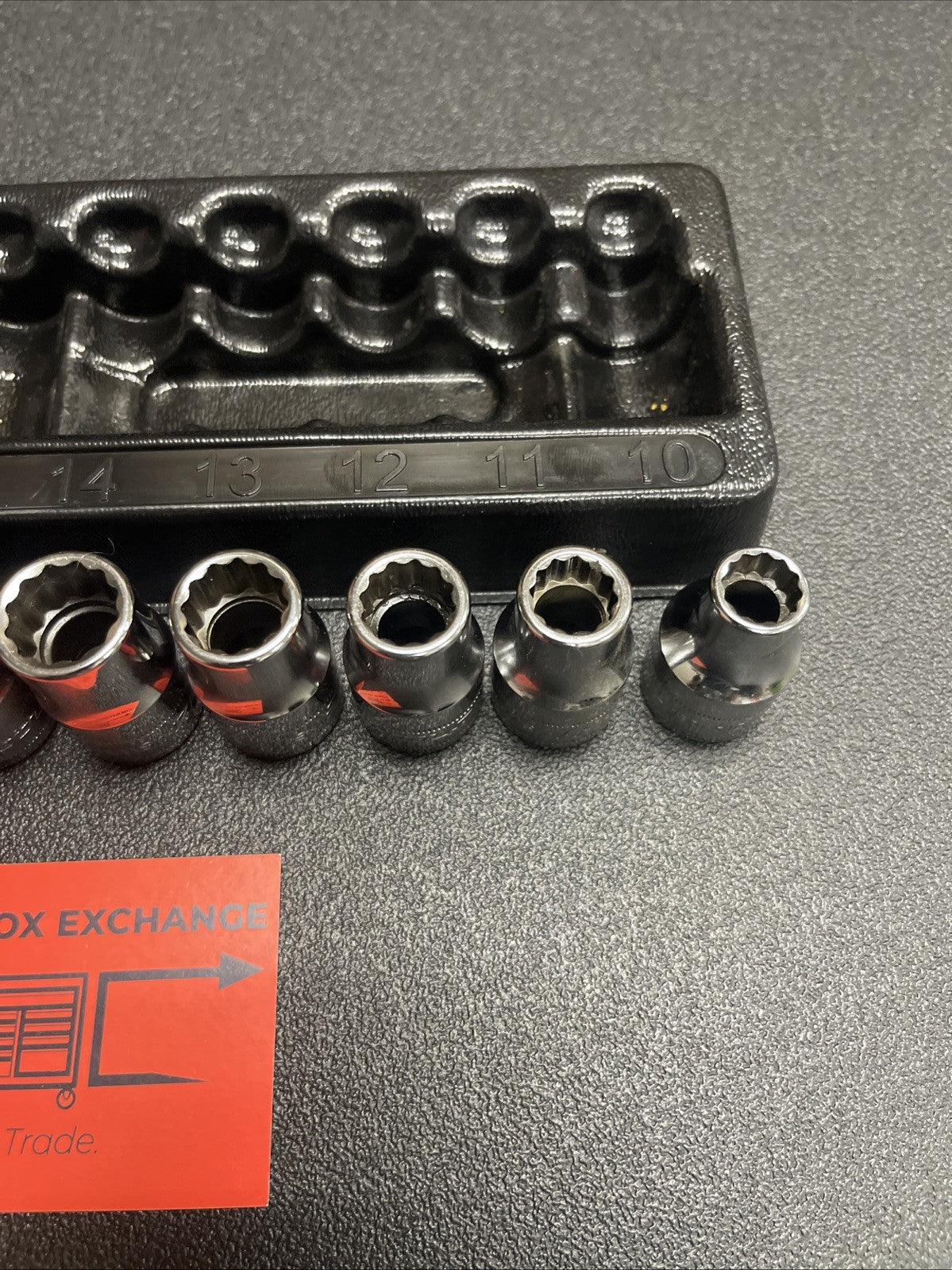 Snap-On NEW 310SWMYA 10-Pc 1/2" Dr 12-Pt Metric Flank Drive Shallow Socket Set