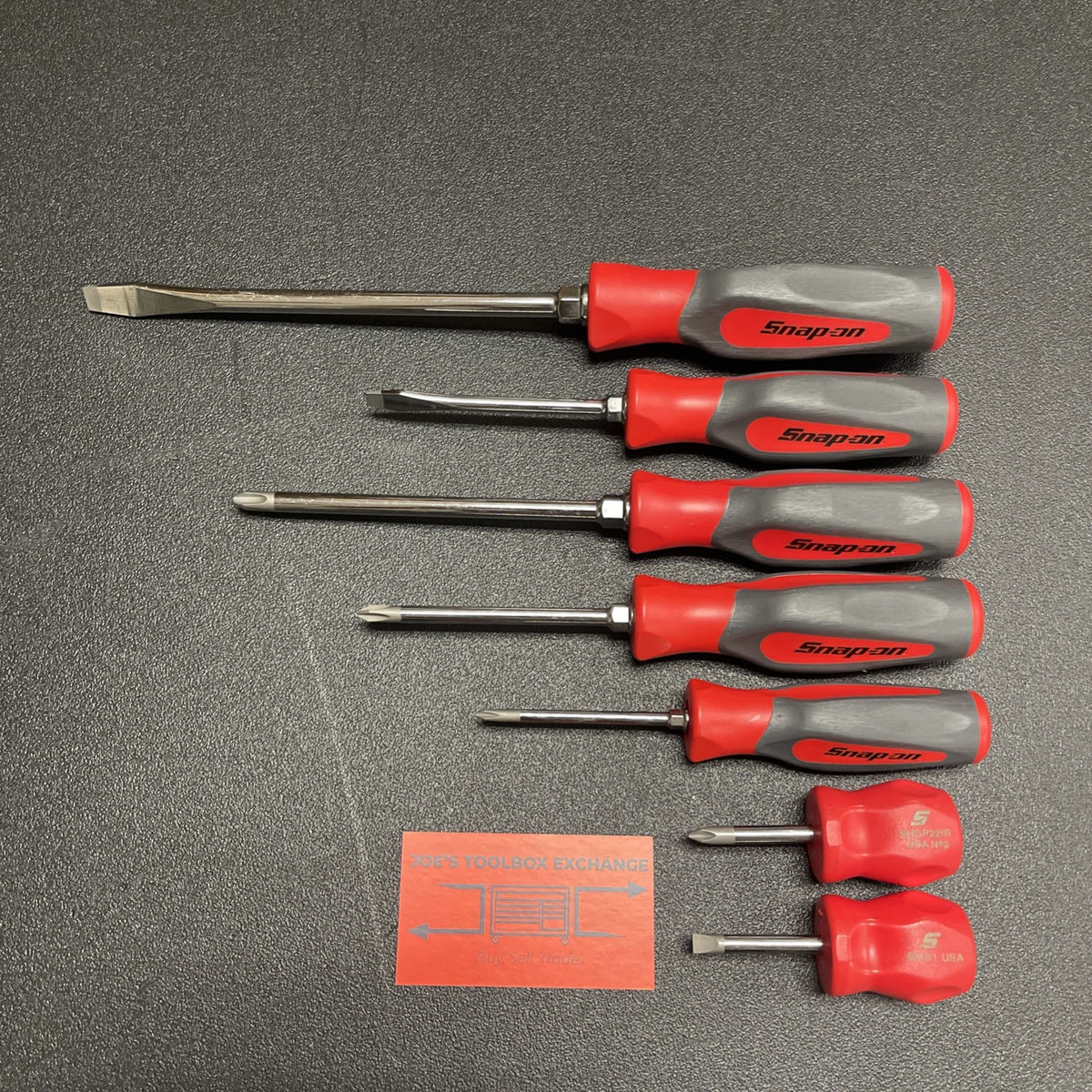Snap-on Tools USA NEW 7pc RED HARD Handle Combination Screwdriver