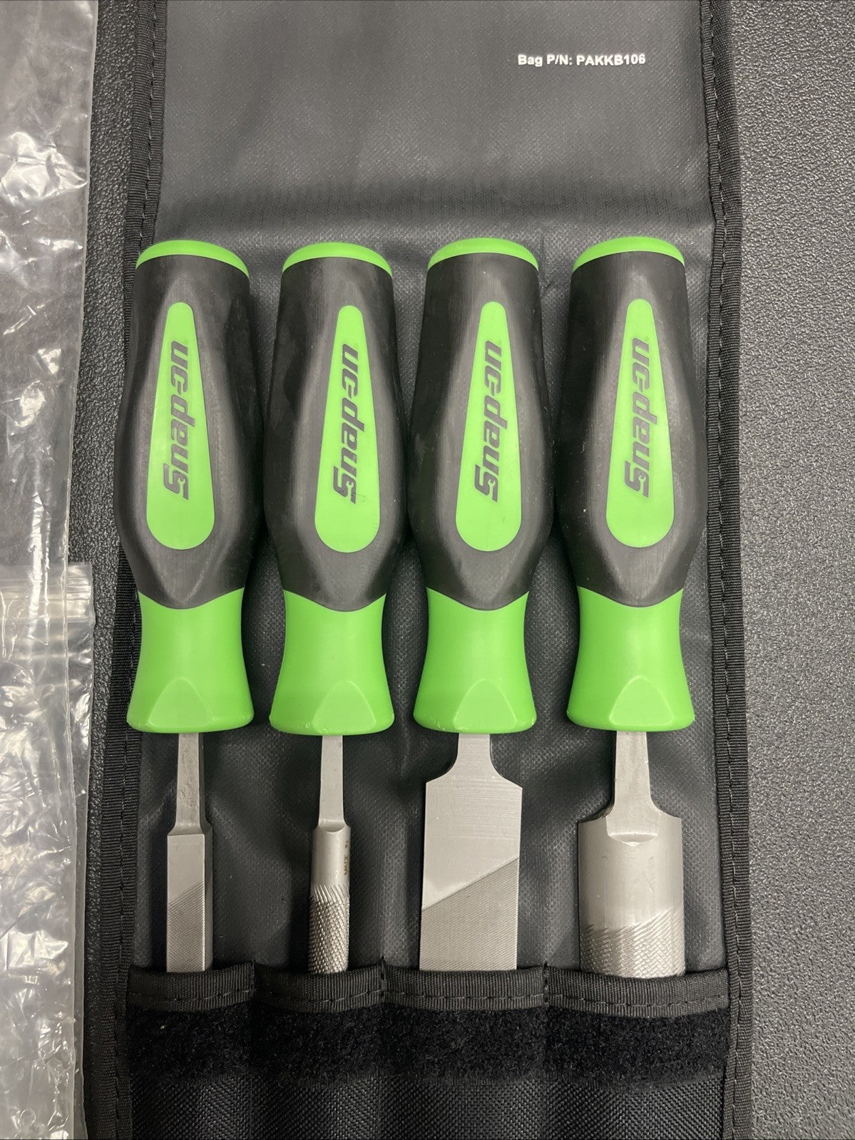 Snap-on Tools PORTUGAL NEW 4-Piece Green Mixed File Set SGHBF600AG