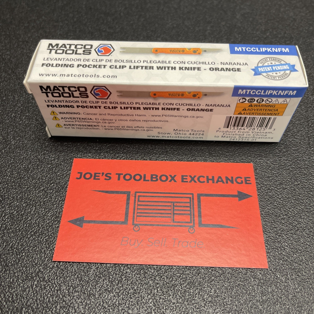 Matco Tools Orange. Folding Panel Clip Lifter Popper Pocket Knife MTCCLIPKNFM