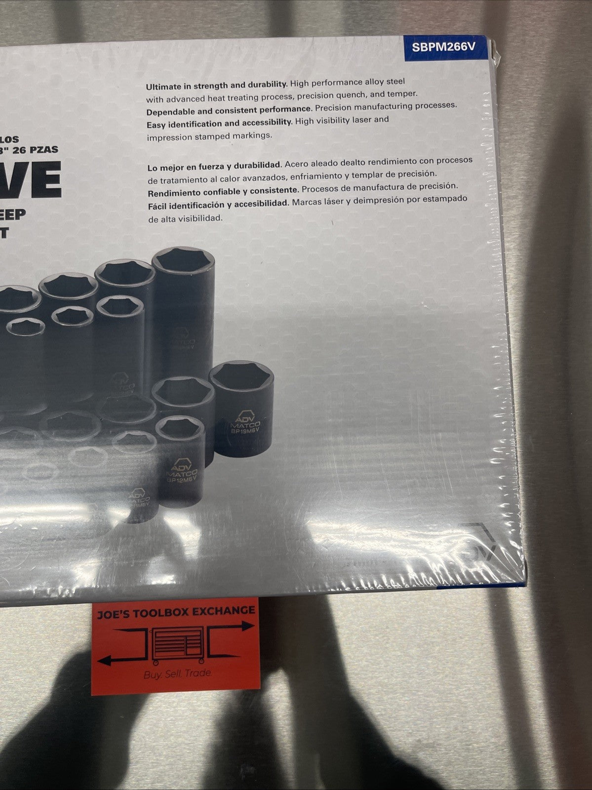 MATCO TOOLS ADV SBPM266V 26-Piece METRIC Impact Standard & Deep Socket Set