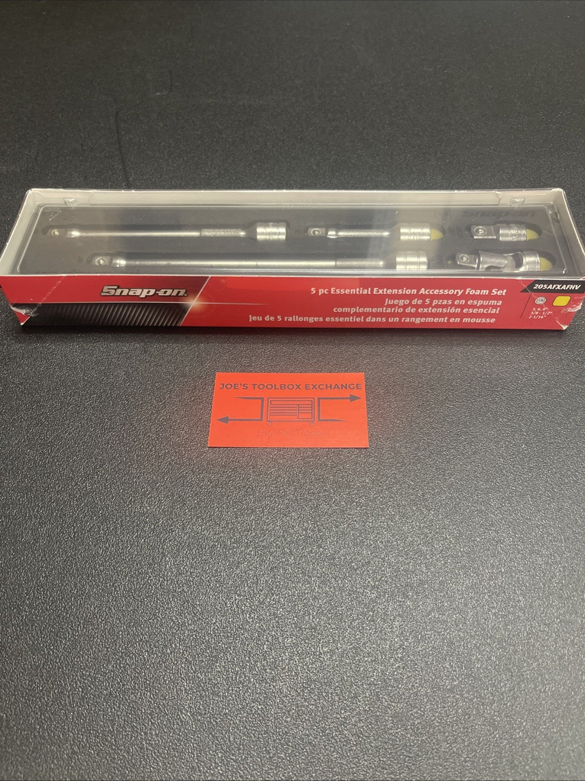Snap-on Tools USA NEW HIVIZ 5pc 3/8" Drive Extension Adaptor Foam Set 205AFXAFHV