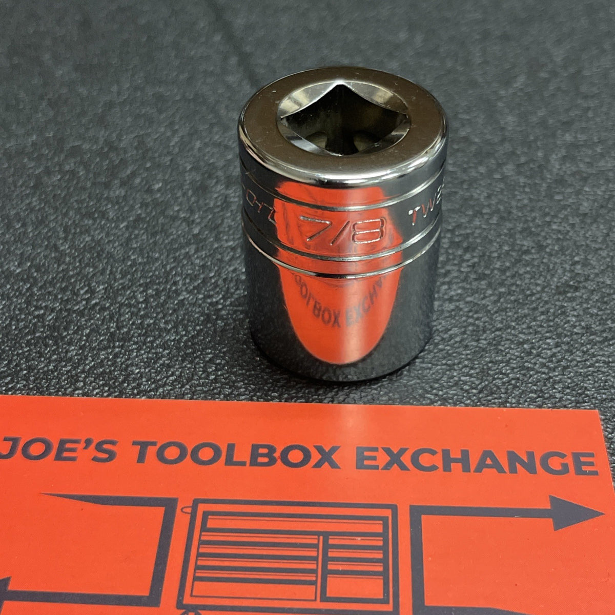 Snap-on Tools USA NEW 1/2" Drive 7/8" SAE 6 Point Shallow Chrome Socket TW281