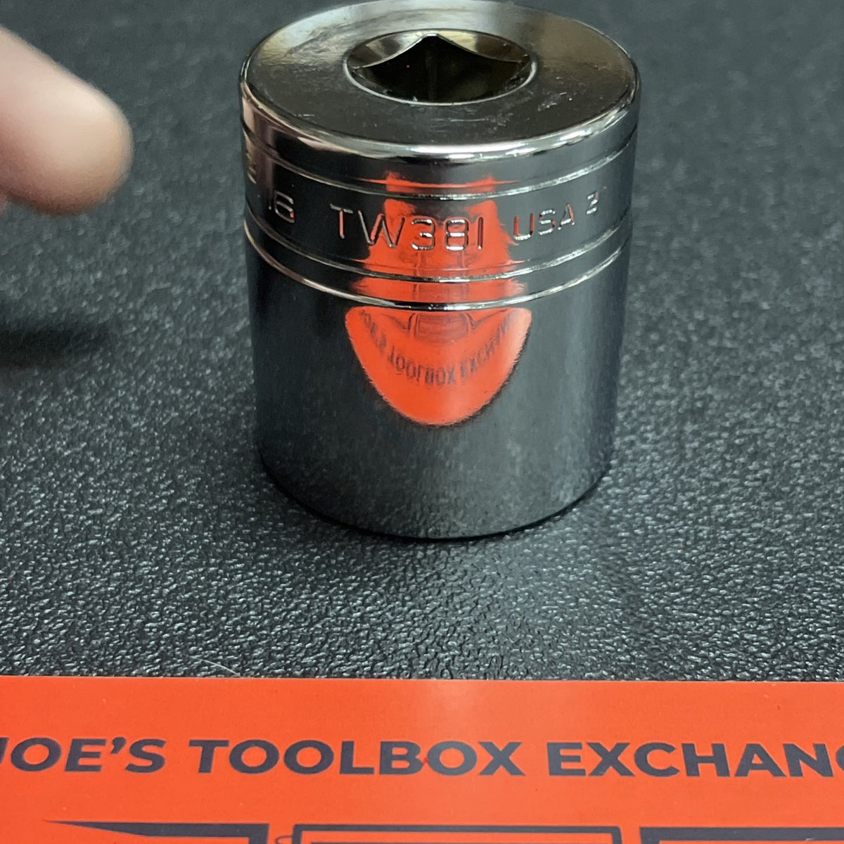 Snap-on Tools USA NEW 1/2" Drive 1-3/16" SAE 6 Point Shallow Chrome Socket TW381