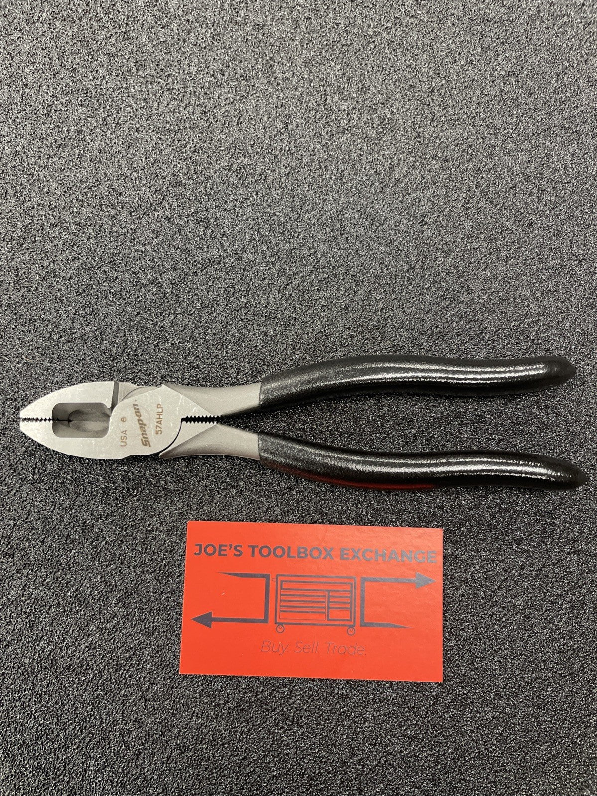 Snap-on Tools USA NEW BLACK 7" Soft Grip Lineman's Pliers 57AHLPBK