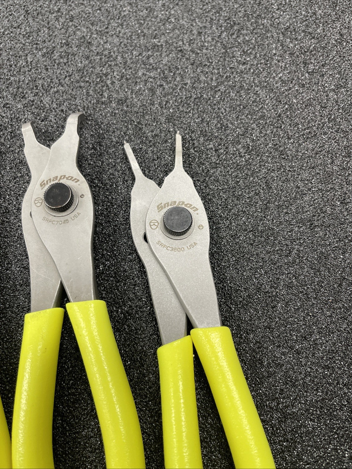 Snap-on Tools USA NEW HI-VIZ 4 Piece Soft Grip Snap Ring Plier Lot Set