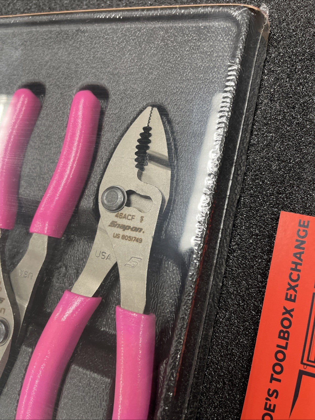 Snap-on Tools USA NEW PINK 3pc Talon Grip Slip Joint Pliers Set PL346ACFEP