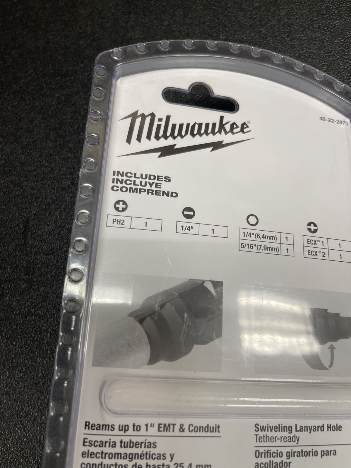 Milwaukee 48-22-2870 7in1 Screwdriver Conduit Reamer With ECX Bit