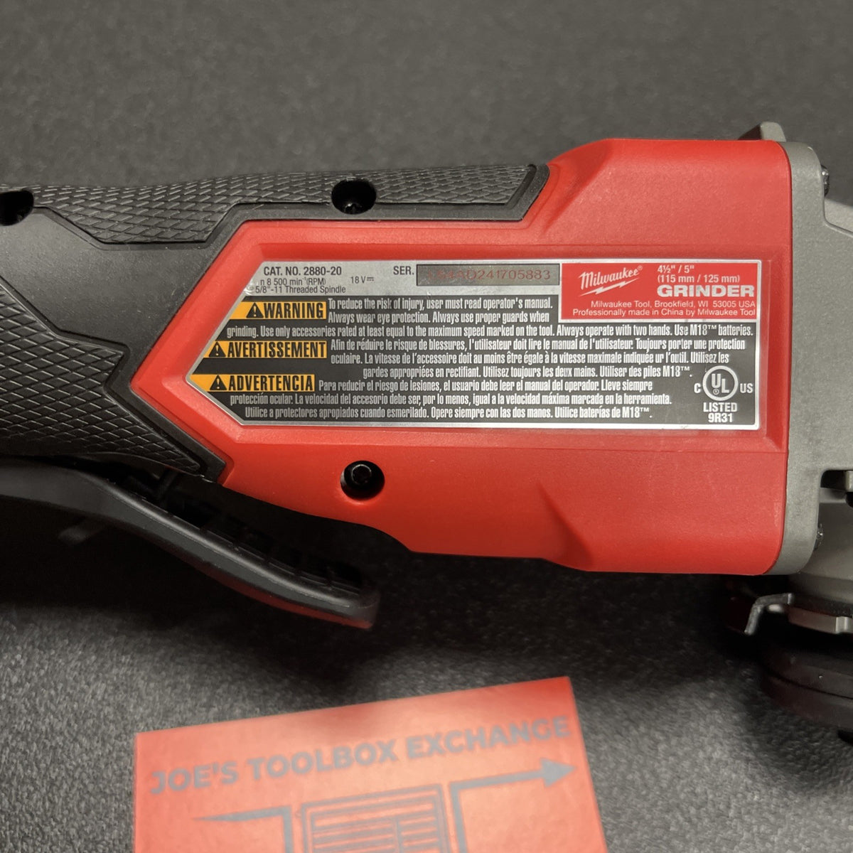 Milwaukee M18 FUEL 4 1/2" / 5" 18V Cordless Angle Grinder, No-Lock - 2880-20