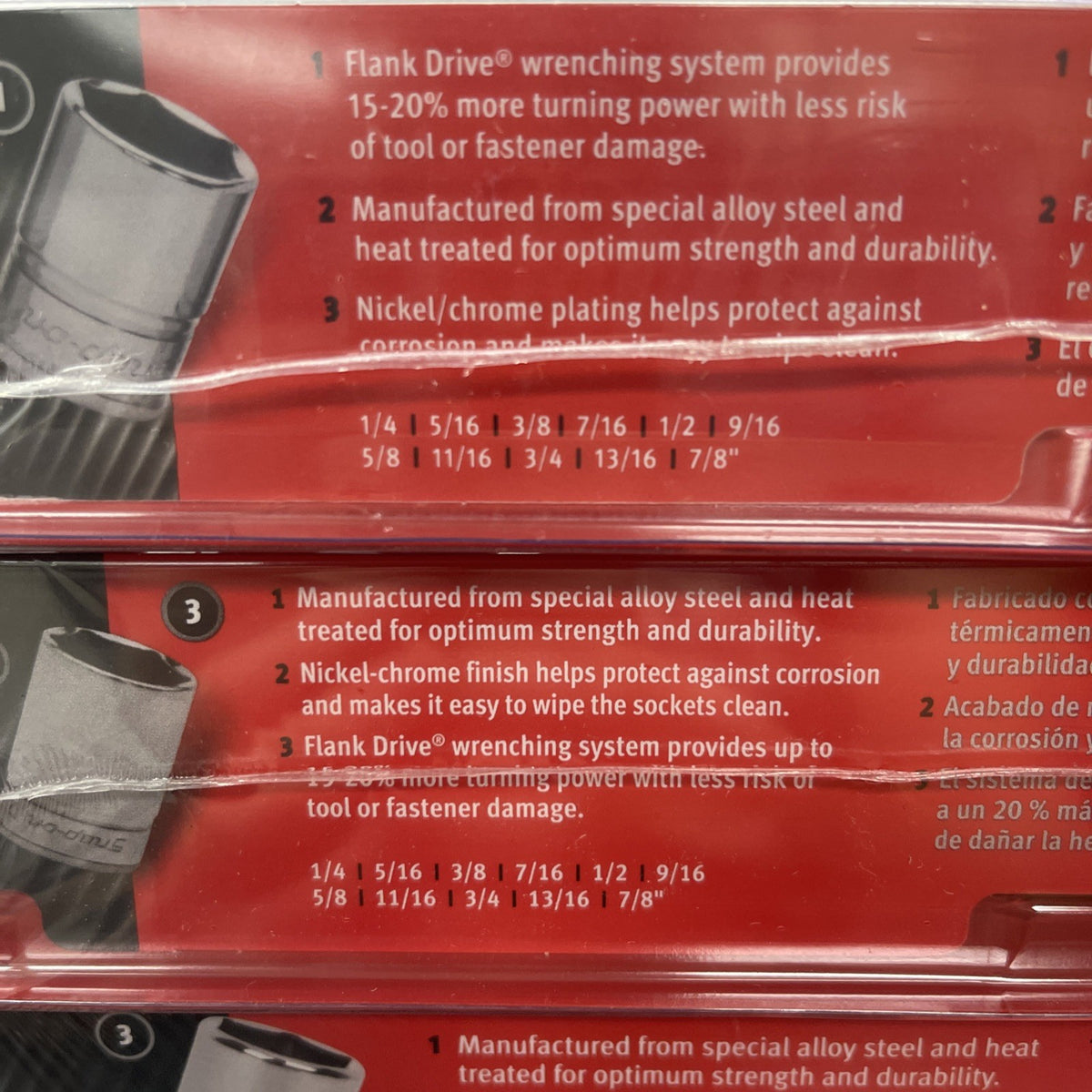 Snap-on Tools USA NEW 33pc 3/8" Drive SAE 6 Point Shallow Semi Deep MASTER SET