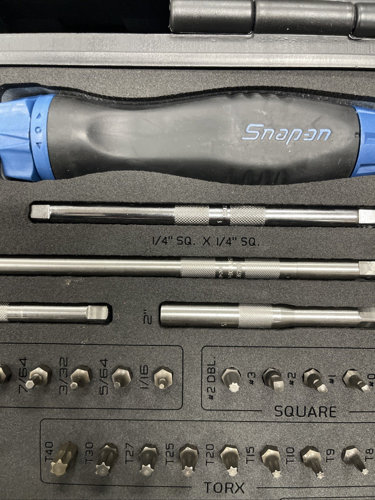 Snap-on Tools USA NEW POWER BLUE Ratcheting Screwdriver Master Set SGDMRC44FMB